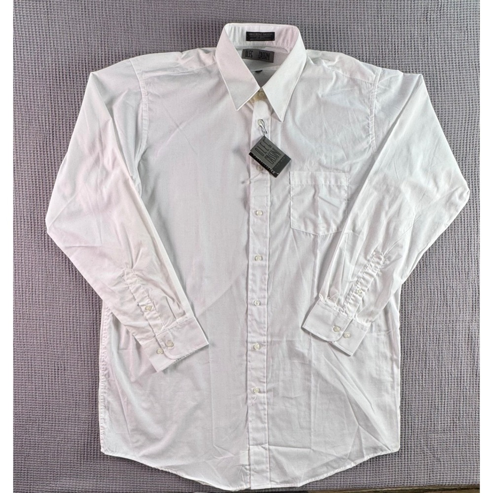 Oleg Cassini Mens White Dress Shirt Tall 16 1/2 36 Long Sleeve Button Up NWT